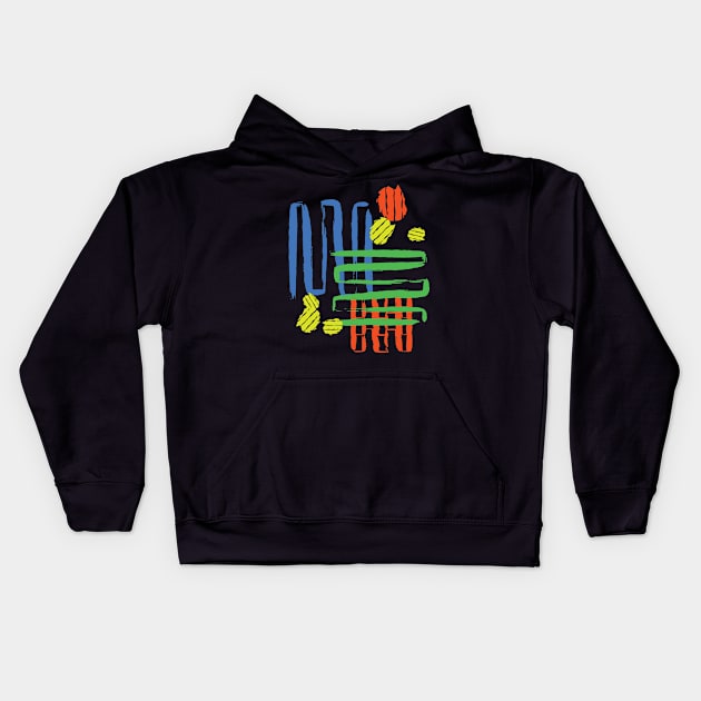 Abstraction Four Kids Hoodie by Imaginariux